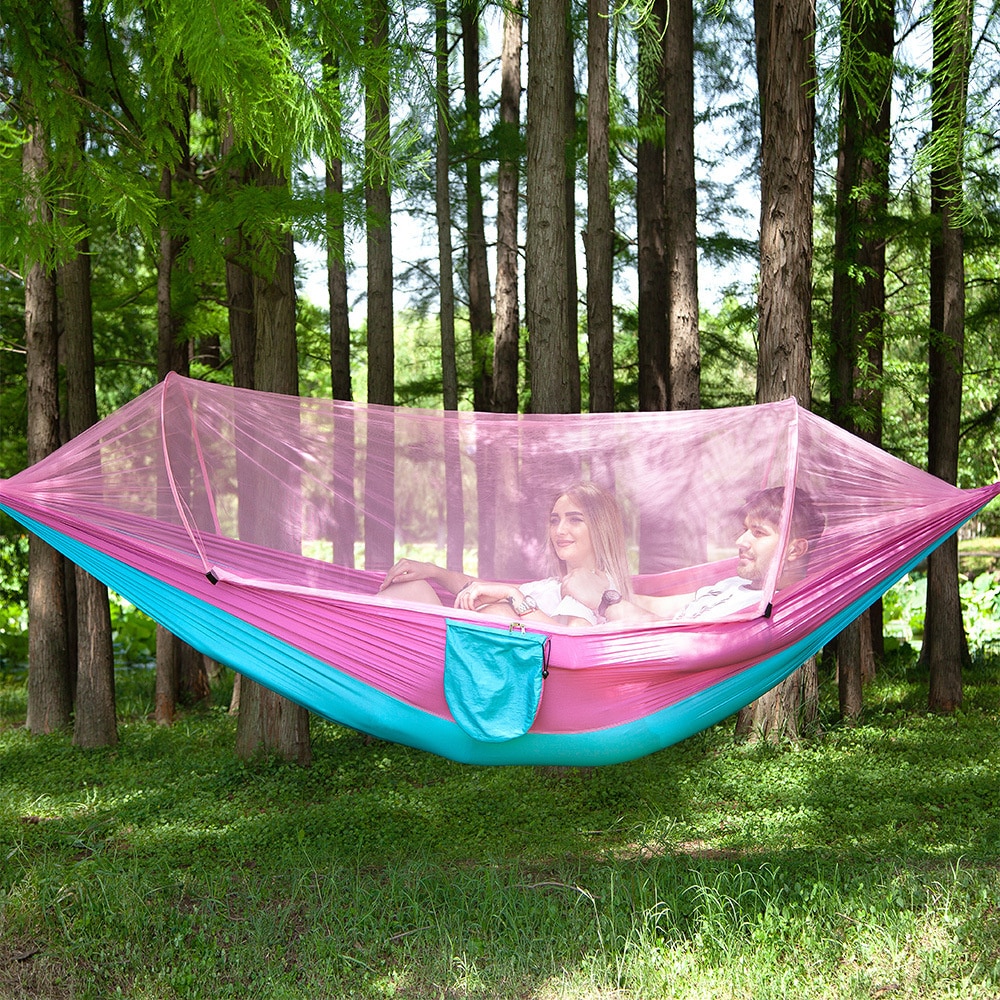 Cheap Goat Tents Parachute Fabric Portable Outdoor Camping Hammock with Mosquito Net  Hanging Swing Sleeping Bed Tree Tent   